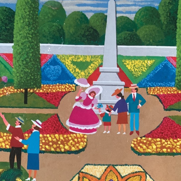 Folk art signed print puzzle - Picture 4 of 9